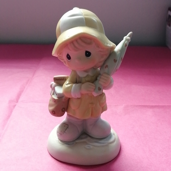 Precious moments "I'm there for u rain or shine" figurine, discontinued collecta - Picture 2 of 7